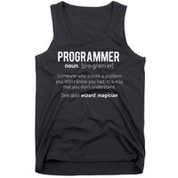 Funny Programmer Meaning Design Programmer Noun Defintion Tank Top