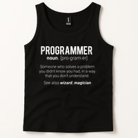 Funny Programmer Meaning Design Programmer Noun Defintion Tank Top