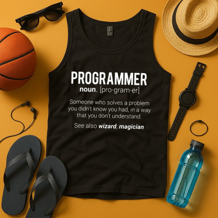 Funny Programmer Meaning Design Programmer Noun Defintion Tank Top