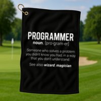 Funny Programmer Meaning Design Programmer Noun Defintion Golf Towel