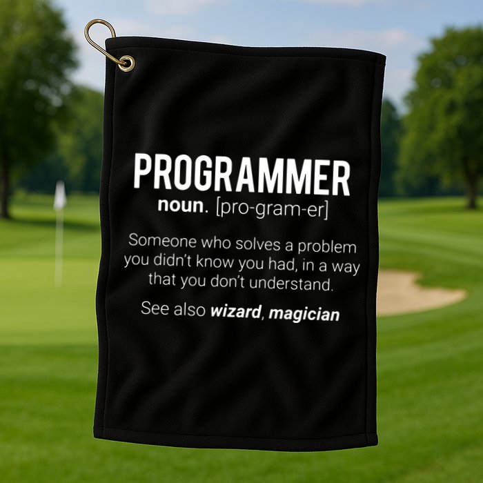 Funny Programmer Meaning Design Programmer Noun Defintion Golf Towel