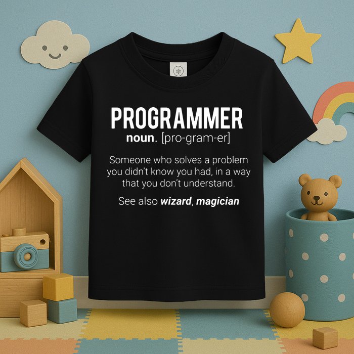 Funny Programmer Meaning Design Programmer Noun Defintion Toddler T-Shirt