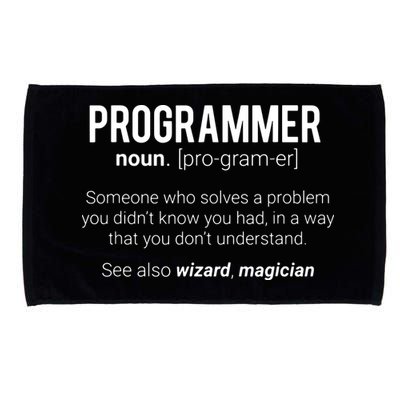 Funny Programmer Meaning Design Programmer Noun Defintion Microfiber Hand Towel