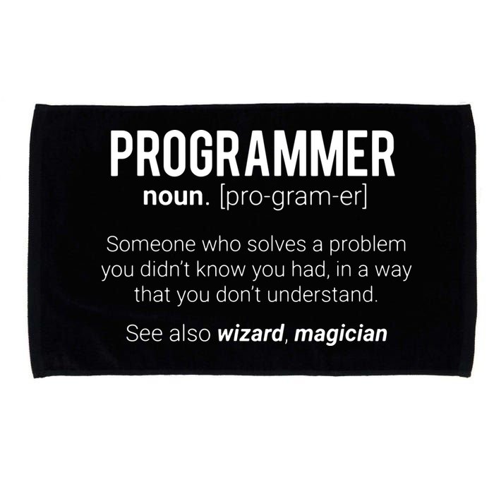 Funny Programmer Meaning Design Programmer Noun Defintion Microfiber Hand Towel