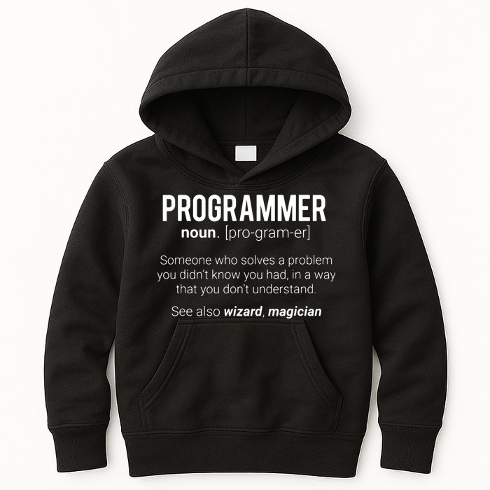 Funny Programmer Meaning Design Programmer Noun Defintion Kids Hoodie