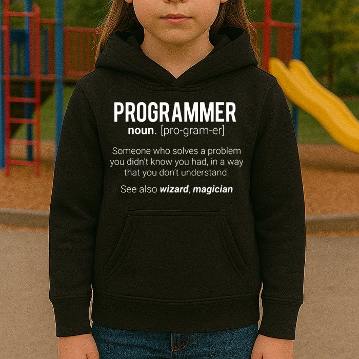 Funny Programmer Meaning Design Programmer Noun Defintion Kids Hoodie