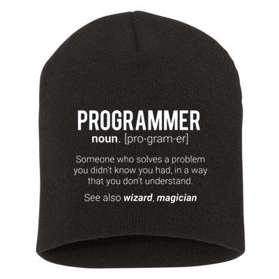 Funny Programmer Meaning Design Programmer Noun Defintion Short Acrylic Beanie