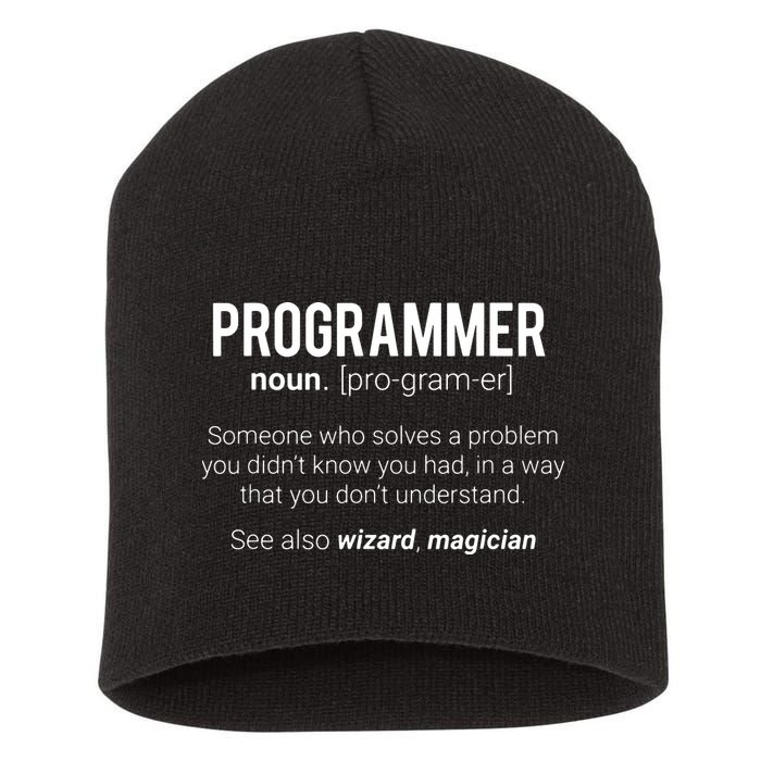 Funny Programmer Meaning Design Programmer Noun Defintion Short Acrylic Beanie