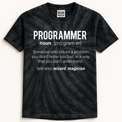 Funny Programmer Meaning Design Programmer Noun Defintion Kids Tie-Dye T-Shirt