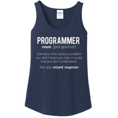 Funny Programmer Meaning Design Programmer Noun Defintion Ladies Essential Tank