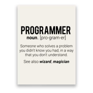 Funny Programmer Meaning Design Programmer Noun Defintion Poster