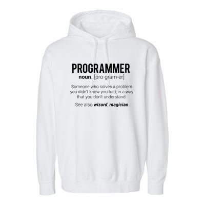 Funny Programmer Meaning Design Programmer Noun Defintion Garment-Dyed Fleece Hoodie