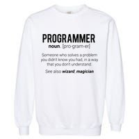 Funny Programmer Meaning Design Programmer Noun Defintion Garment-Dyed Sweatshirt