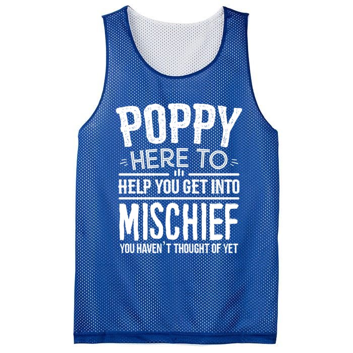 Funny Poppy Mischief Design Idea Fathers Day Poppy Cute Gift Mesh Reversible Basketball Jersey Tank