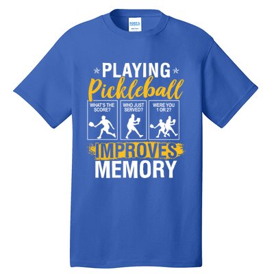 Funny Pickleball Memory Graphic Pickleball Player Cool Gift Tall T-Shirt