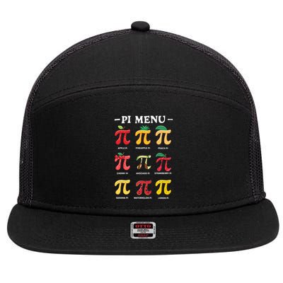 Funny Pie Menu Cool Pi Day Pi 3 7 Panel Mesh Trucker Snapback Hat
