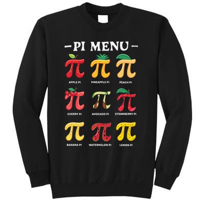 Funny Pie Menu Cool Pi Day Pi 3 Sweatshirt