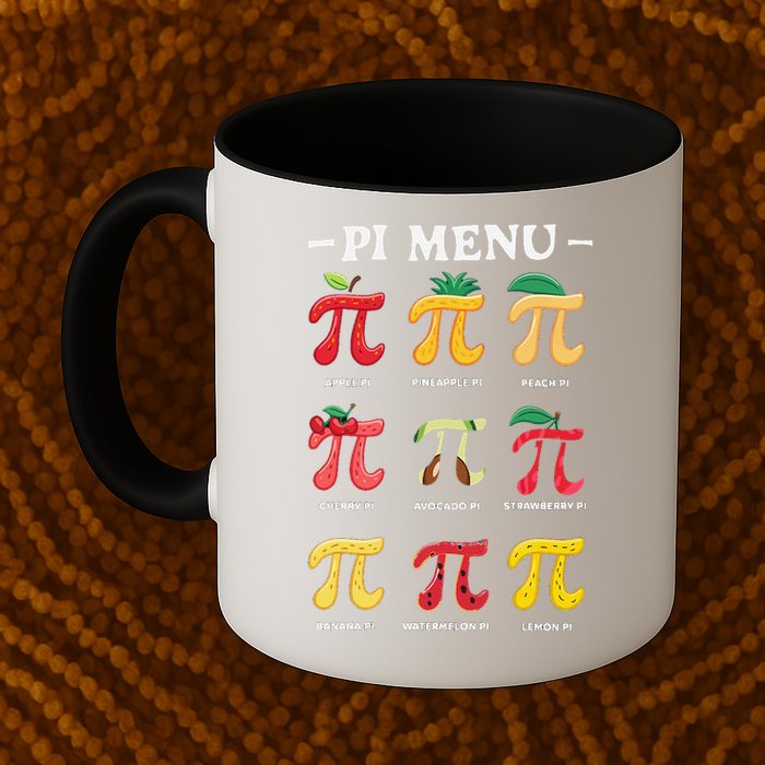 Funny Pie Menu Cool Pi Day Pi 3 Coffee Mug
