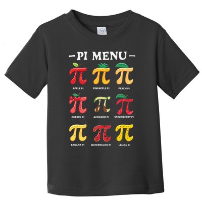 Funny Pie Menu Cool Pi Day Pi 3 Toddler T-Shirt