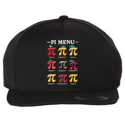 Funny Pie Menu Cool Pi Day Pi 3 Wool Snapback Cap