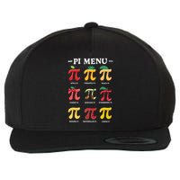 Funny Pie Menu Cool Pi Day Pi 3 Wool Snapback Cap