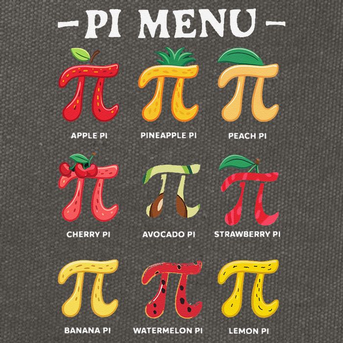 Funny Pie Menu Cool Pi Day Pi 3 Cotton Canvas Backpack