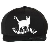 Funny Piano Music Cat Design Cat Piano Lovers Wool Snapback Cap