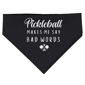 Funny Pickleball Makes Me Say Bad Words Pickleball Players USA-Made Doggie Bandana