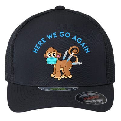 Funny Monkeypox Virus Flexfit Unipanel Trucker Cap