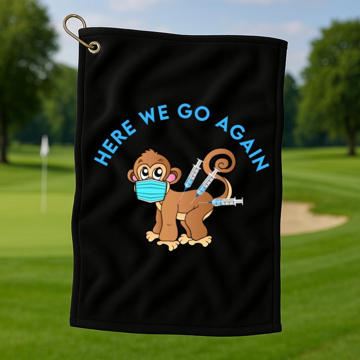 Funny Monkeypox Virus Golf Towel