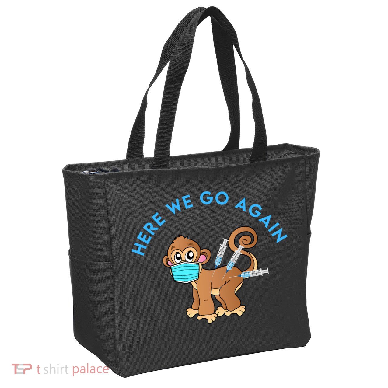 Funny Monkeypox Virus Zip Tote Bag