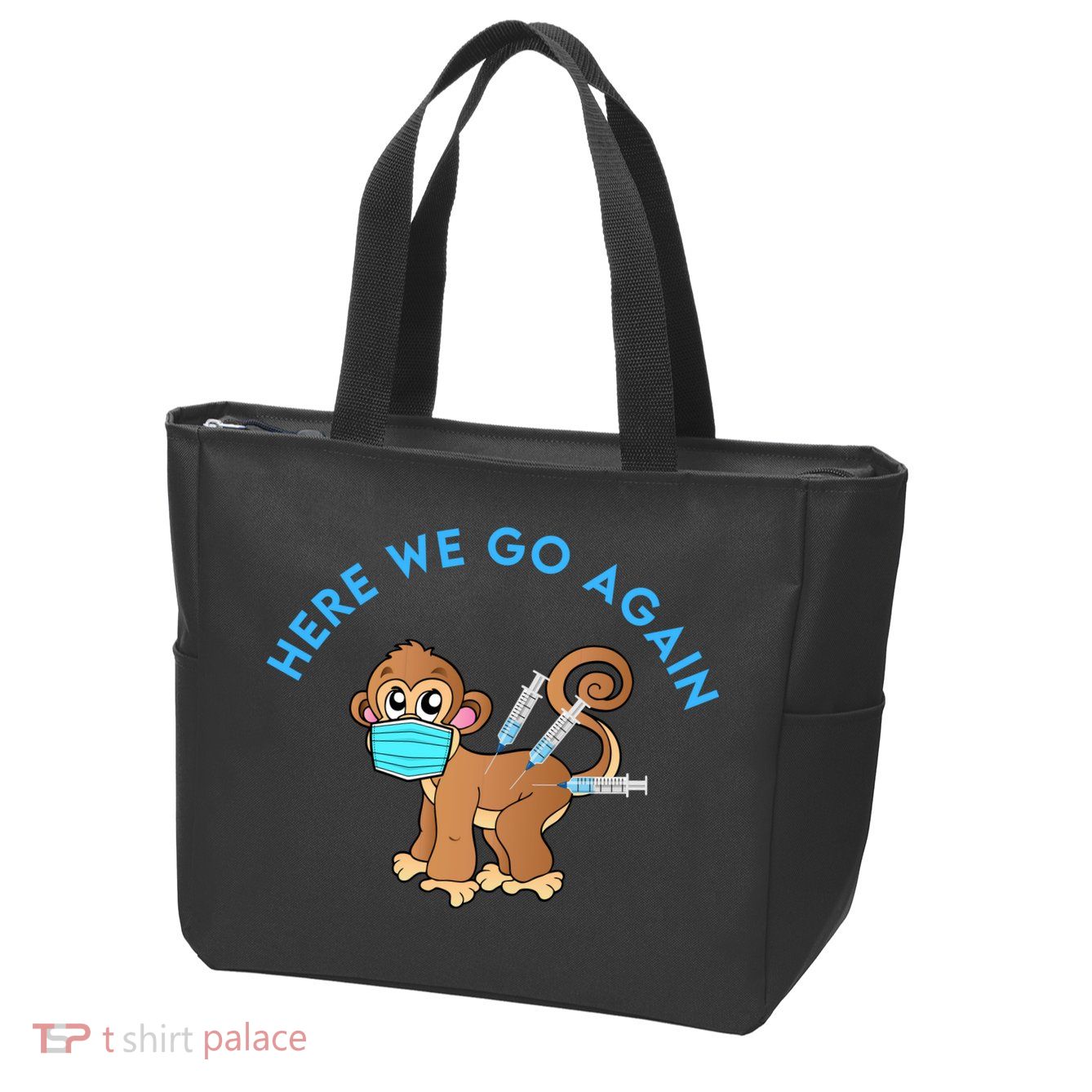 Funny Monkeypox Virus Zip Tote Bag