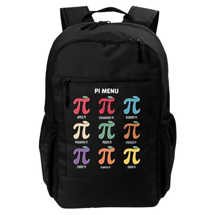 Funny Pi Menu Math Nerd present for Pi Day and Teachers Daily Commute Backpack