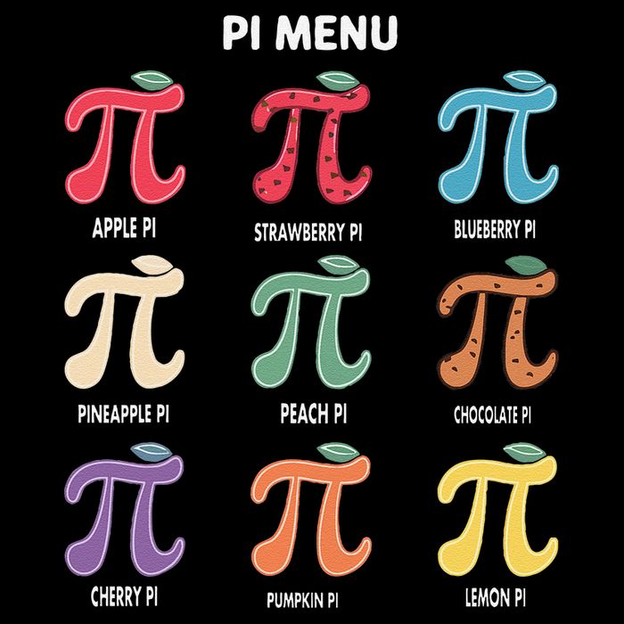 Funny Pi Menu Math Nerd present for Pi Day and Teachers 7-Panel Snapback Hat
