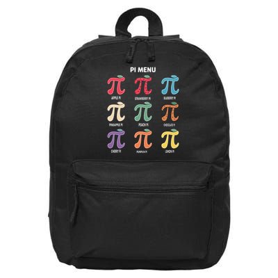 Funny Pi Menu Math Nerd present for Pi Day and Teachers 16 in Basic Backpack