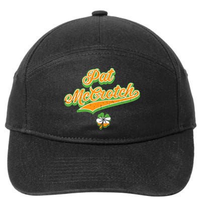 Funny Pat McCrotch St. Patricks Day Shamrock 7-Panel Snapback Hat