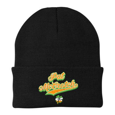 Funny Pat McCrotch St. Patricks Day Shamrock Beanie