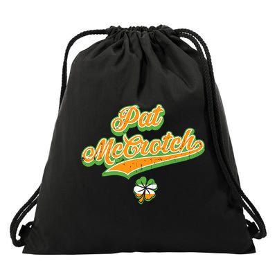 Funny Pat McCrotch St. Patricks Day Shamrock Drawstring Bag