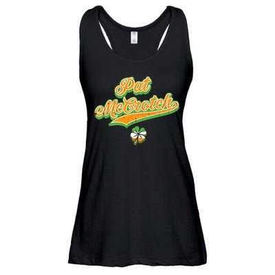 Funny Pat McCrotch St. Patricks Day Shamrock Ladies Essential Flowy Tank