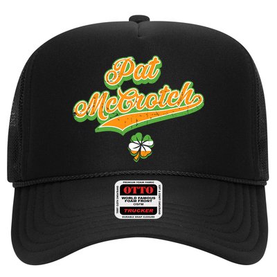 Funny Pat McCrotch St. Patricks Day Shamrock Trucker Hat