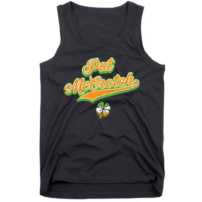 Funny Pat McCrotch St. Patricks Day Shamrock Tank Top