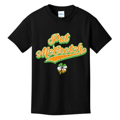 Funny Pat McCrotch St. Patricks Day Shamrock Kids T-Shirt
