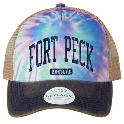 Fort Peck Montana Mt Style Blue Legacy Tie Dye Trucker Hat