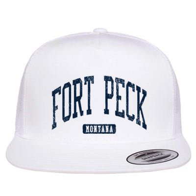 Fort Peck Montana Mt Style Blue Flatbill Hat