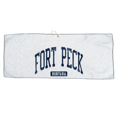 Fort Peck Montana Mt Style Blue Large Microfiber Waffle Golf Towel