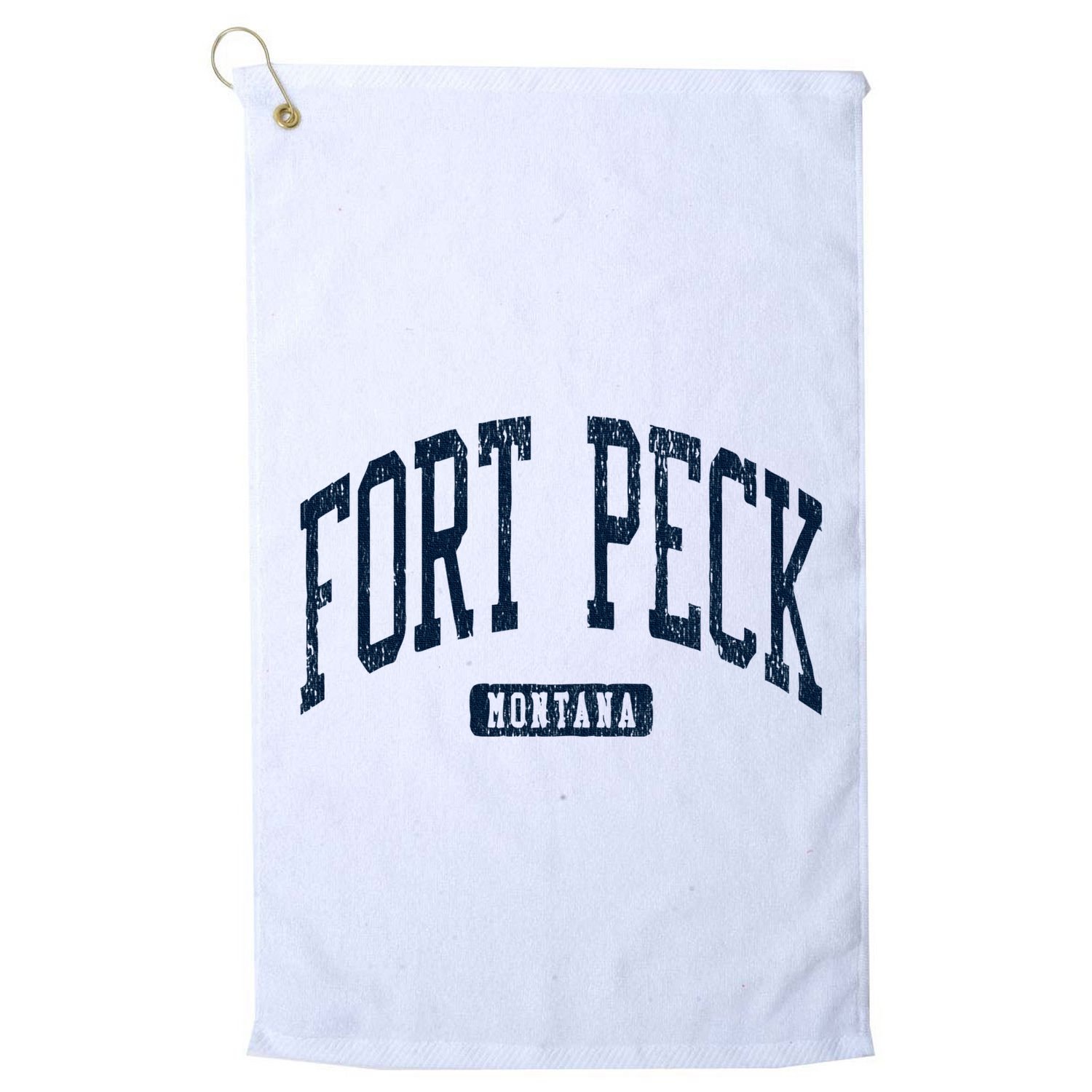 Fort Peck Montana Mt Style Blue Golf Towel