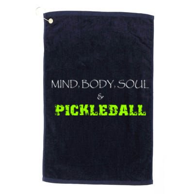 Fun Pickleball, Mind Body Soul, Pickleball For Life Platinum Collection Golf Towel