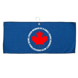 Fringe Proud Member Canadian Truckers Large Microfiber Waffle Golf Towel