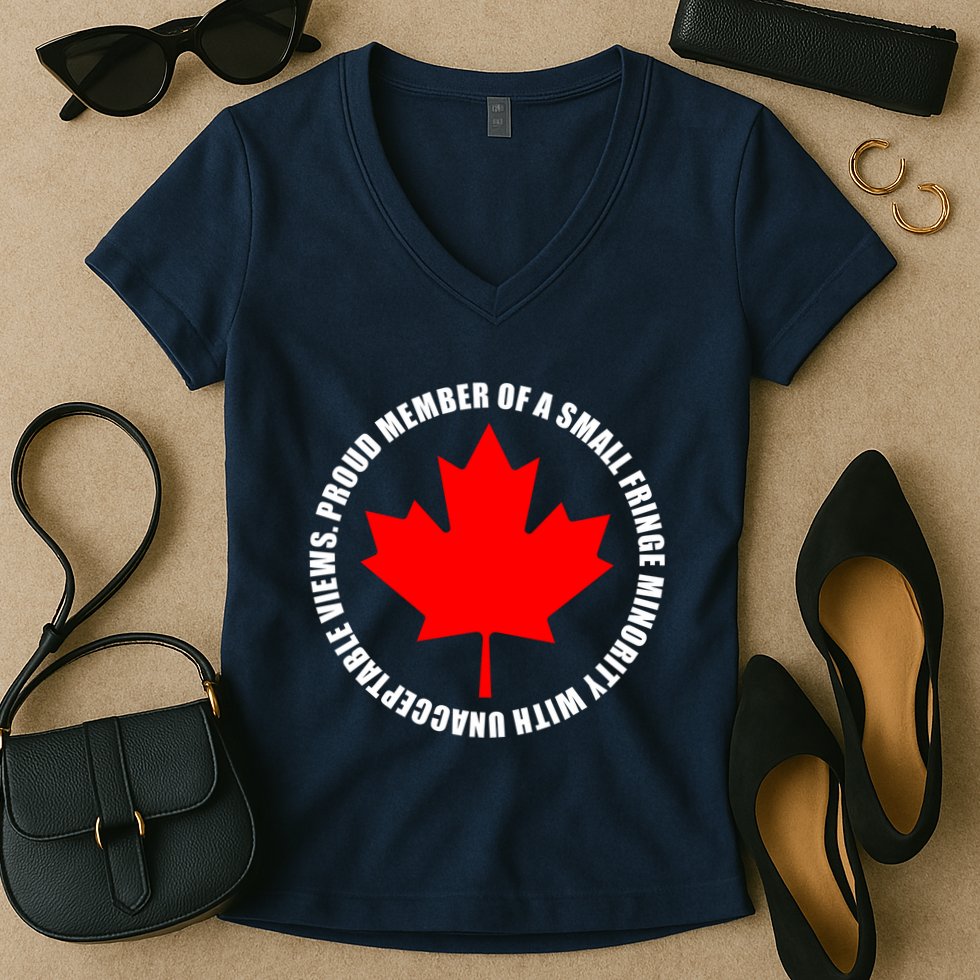 Fringe Proud Member Canadian Truckers Women's V-Neck T-Shirt