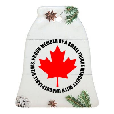 Fringe Proud Member Canadian Truckers Ceramic Bell Ornament